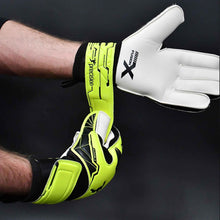 Load image into Gallery viewer, PRECISION FUSION X FLAT CUT ESSENTIAL GOAL KEEPER GLOVES YELLOW