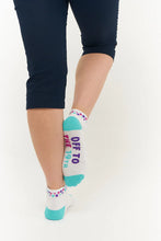 Load image into Gallery viewer, SURPRIZESHOP 3 PAIR PACK ASSORTED BOOZY THEMED LADIES GOLF SOCKS 4-7