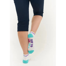 Load image into Gallery viewer, SURPRIZESHOP 3 PAIR PACK ASSORTED BOOZY THEMED LADIES GOLF SOCKS 4-7