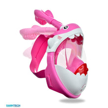Load image into Gallery viewer, SWIMTECH KIDS FULL FACE SNORKEL FULL MASK PINK