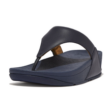 Load image into Gallery viewer, FITFLOP WOMENS LULU LEATHER TOE POST - DEEPEST BLUE