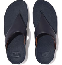 Load image into Gallery viewer, FITFLOP WOMENS LULU LEATHER TOE POST - DEEPEST BLUE