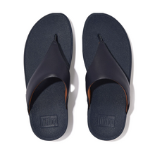 Load image into Gallery viewer, FITFLOP WOMENS LULU LEATHER TOE POST - DEEPEST BLUE