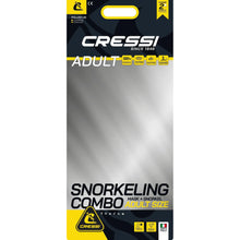 Load image into Gallery viewer, CRESSI ESTRELLA +SEAL DRY MASK/SNORKEL COMBO SENIOR CLEAR/BLACK