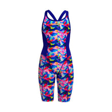 Load image into Gallery viewer, FUNKITA GIRLS FAST TRAINING LEGSUIT 1 PIECE WET WAVE MULTI COLOUR