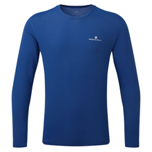 Load image into Gallery viewer, RONHILL MENS CORE LONG SLEEVE TOP DARK COBALT/ BRIGHT WHITE