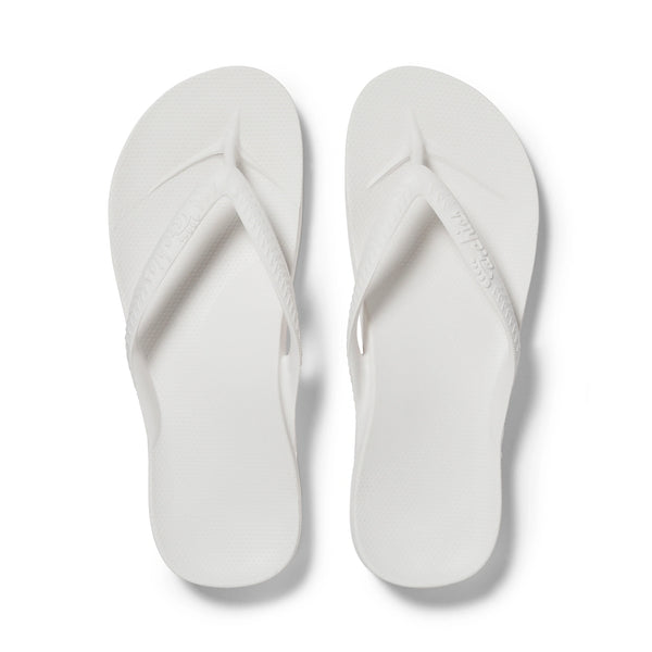 ARCHIES ARCH SUPPORT FLIP FLOPS WHITE