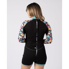 Load image into Gallery viewer, SALTROCK WOMENS HOLIDAZE 2M REVERSIBLE SPRINGSUIT BLUE BLACK FLORAL