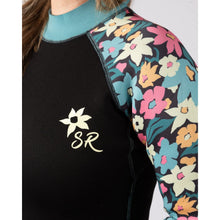 Load image into Gallery viewer, SALTROCK WOMENS HOLIDAZE 2M REVERSIBLE SPRINGSUIT BLUE BLACK FLORAL