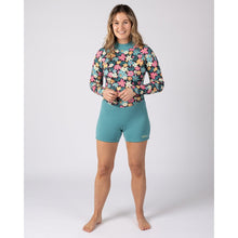 Load image into Gallery viewer, SALTROCK WOMENS HOLIDAZE 2M REVERSIBLE SPRINGSUIT BLUE BLACK FLORAL