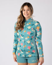 Load image into Gallery viewer, SALTROCK WOMENS SURFDAZE 2M WETSUIT JACKET BLUE/FLORAL