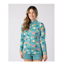 Load image into Gallery viewer, SALTROCK WOMENS SURFDAZE 2M WETSUIT JACKET BLUE/FLORAL