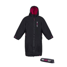 Load image into Gallery viewer, TWO BARE FEET JUNIOR CHANGING ROBE AND MAT -BLACK/RASPBERRY