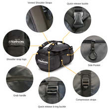 Load image into Gallery viewer, NORTHCORE 2025 DUFFLE BAG 40L BLACK/GREY