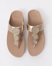 Load image into Gallery viewer, FITFLOP HALO BEAD CIRCLE METALLIC LATTE BEIGE