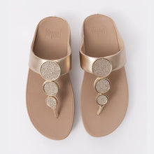 Load image into Gallery viewer, FITFLOP HALO BEAD CIRCLE METALLIC LATTE BEIGE