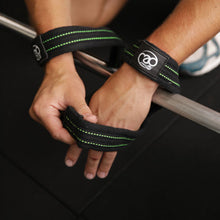 Load image into Gallery viewer, FITNESS MAD FIGURE 8 LIFTING STRAPS BLACK