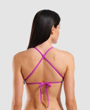 Load image into Gallery viewer, ARENA WOMENS TEAM TOP TIE BACK SOLID WATER-VERY FUCHSIA