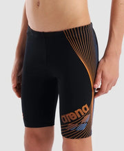 Load image into Gallery viewer, ARENA BOYS DESIGN SWIMMING JAMMER BLACK/ORANGE/TURQUIOSE