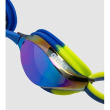 Load image into Gallery viewer, ARENA JUNIOR PYTHON MIRROR SWIMMING GOGGLE BLUE/LIME