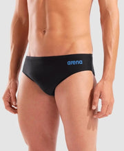 Load image into Gallery viewer, ARENA HYPERFLOW MENS SOLID BRIEF BLACK/BLUE
