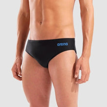 Load image into Gallery viewer, ARENA HYPERFLOW MENS SOLID BRIEF BLACK/BLUE
