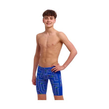 Load image into Gallery viewer, FUNKY TRUNKS BOYS TRAINING JAMMERS MUCH MUNCHIES BLUE
