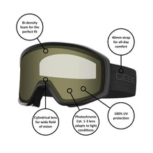 Load image into Gallery viewer, RAZOR 2 VARIO BLACK SKI GOGGLES
