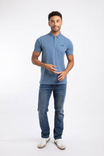 Load image into Gallery viewer, WEIRD FISH MENS MILES ORGANIC COTTON POLO SHIRT MIDNIGHT BLUE