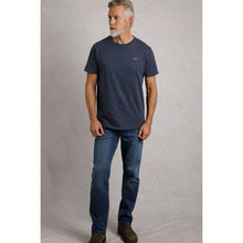 Load image into Gallery viewer, WEIRD FISH MENS FISHED ORGANIC COTTON BRANDED TEE NAVY