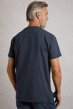 Load image into Gallery viewer, WEIRD FISH MENS FISHED ORGANIC COTTON BRANDED TEE NAVY