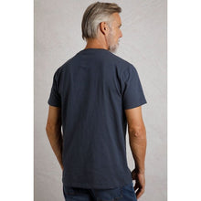 Load image into Gallery viewer, WEIRD FISH MENS FISHED ORGANIC COTTON BRANDED TEE NAVY