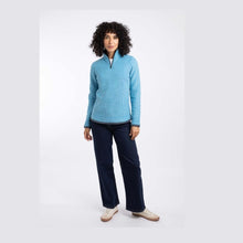Load image into Gallery viewer, WEIRD FISH WOMENS BEYONCE 1/4 ZIP FLEECE SKY BLUE