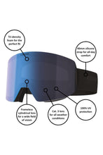 Load image into Gallery viewer, CEBE STRIKER 2 CYLINDRICAL BLACK/BLUE SKI GOGGLES