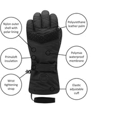 Load image into Gallery viewer, Racer Womens Aloma6 Ski Gloves Black