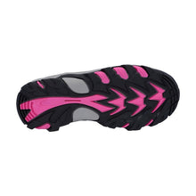 Load image into Gallery viewer, HITEC GIRLS BLACKOUT LOW WALKING BOOT DARK FOREST/INDIA INK/PINK