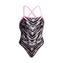 Load image into Gallery viewer, FUNKITA GIRLS FUR ELISE STRAPPED IN ONE BLACK/WHITE SWIMSUIT