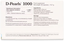 Load image into Gallery viewer, PHARMA NORD D-PEARLS 1000IU 25mcg 90 CAPSULES