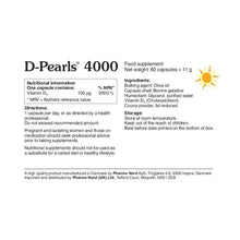 Load image into Gallery viewer, PHARMA NORD VITAMIN-D PEARLS 4000 X60
