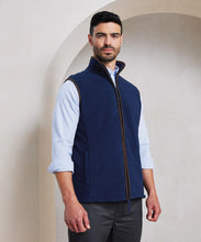 Load image into Gallery viewer, SLEEVLESS FLEECE JACKET NAVY/BROWN