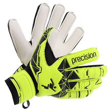 Load image into Gallery viewer, PRECISION JUNIOR FUSION XFLAT ESSENTIAL GOAL KEEPER GLOVE YELLOW