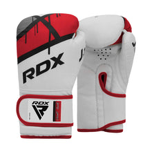 Load image into Gallery viewer, RDX JUNIOR BOXING GLOVE J7 WHITE/RED/BLACK 6OZ