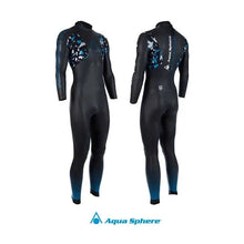 Load image into Gallery viewer, AQUASPHERE AQUASKIN FULL MENS BLACK TURQUISE - X LARGE