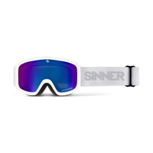 Load image into Gallery viewer, SINNER JUNIOR DUCK MOUNTAIN GOGGLES MATTE WHITE WITH GOLD LENS