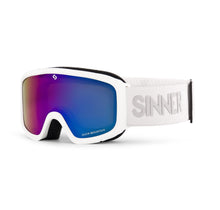 Load image into Gallery viewer, SINNER JUNIOR DUCK MOUNTAIN GOGGLES MATTE WHITE WITH GOLD LENS