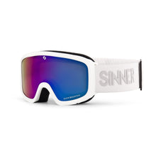 Load image into Gallery viewer, SINNER JUNIOR DUCK MOUNTAIN GOGGLES MATTE WHITE WITH GOLD LENS