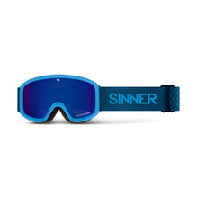Load image into Gallery viewer, SINNER DUCK MOUNTAIN KIDS SKI GOGGLE - BLUE NEON - BLUE LENS