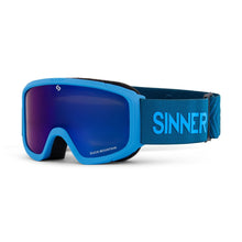 Load image into Gallery viewer, SINNER DUCK MOUNTAIN KIDS SKI GOGGLE - BLUE NEON - BLUE LENS