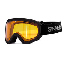 Load image into Gallery viewer, SINNER SENIOR ESTES SKI GOGLE MATTE BLACK ORANGE LENS