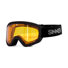 Load image into Gallery viewer, SINNER SENIOR ESTES SKI GOGLE MATTE BLACK ORANGE LENS
